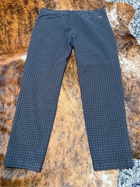 Levis XX Chino Pants Mens 38x30 Gray Black Plaid Cotton Taper Preppy Classic